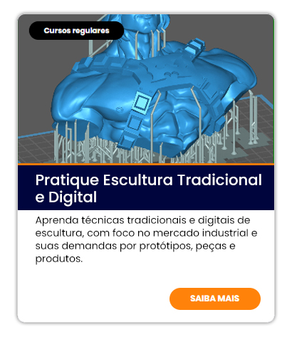 Pratique Escultura Tradicional e Digital